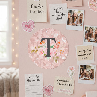 Sticker Rond Lettre T