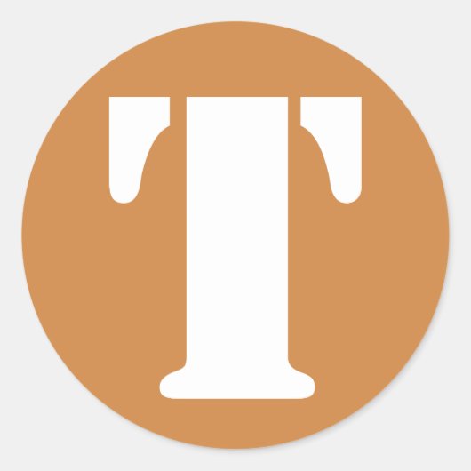 Sticker Rond Lettre T Pérou Alphabet au crayon d'or par Janz (Devant)