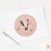 Sticker Rond Lettre V (Enveloppe)
