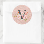 Sticker Rond Lettre V (Sac)