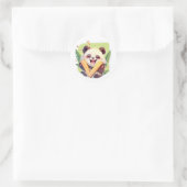 Sticker Rond Lettre V Anime Panda (Sac)