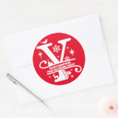 Sticker Rond Lettre Y Monogramme Nom de famille initial Salutat (Enveloppe)