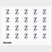 Sticker Rond Lettre Z (Feuille)