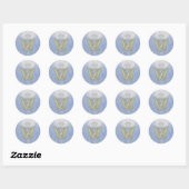 Sticker Rond Lettre Z Angle Monogramme (Feuille)