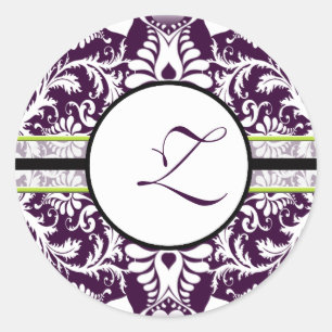 Sticker Rond LETTRE Z Mariage POPULAIRE DEMANDEUR INITIAL