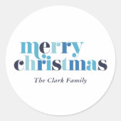 Sticker Rond Lettres audacieuses "Joyeux Noël" (Devant)