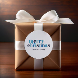 Sticker Rond Lettres audacieuses "Joyeux Noël"