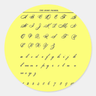 Sticker Rond Lettres cursives