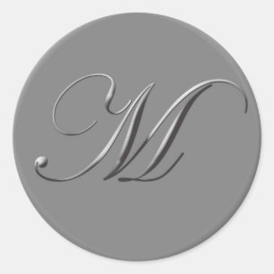 Sticker Rond lettres d'argent