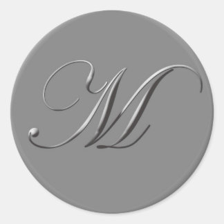 Sticker Rond lettres d'argent