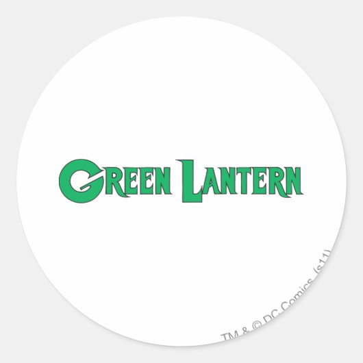 Sticker Rond Lettres de lanterne verte 2 (Devant)