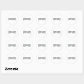 Sticker Rond Lettres de lanterne verte BW (Feuille)