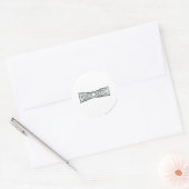 Sticker Rond Lettres de lanterne verte BW (Enveloppe)