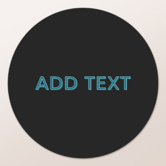 Sticker Rond Lettres éditées modifiables avec ombre portée