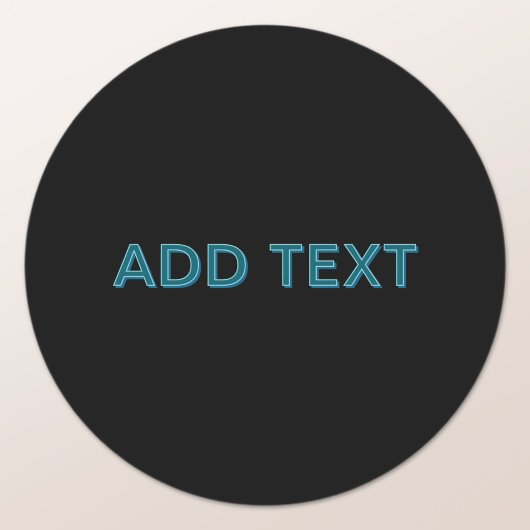 Sticker Rond Lettres éditées modifiables avec ombre portée