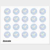 Sticker Rond Lettres et Livres de la Chouette Hedwige (Feuille)