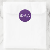 Sticker Rond Lettres grecques Phi Alpha Delta (Sac)