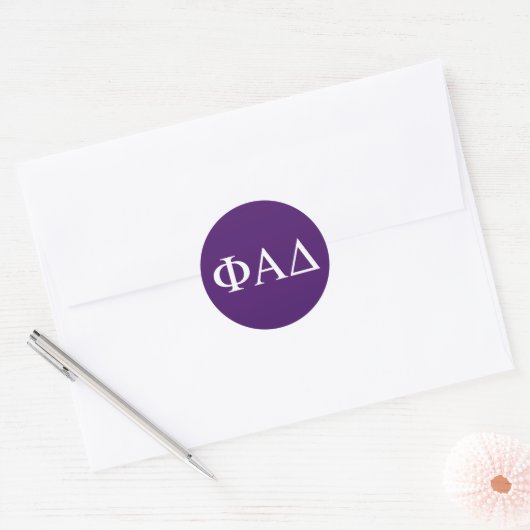 Sticker Rond Lettres grecques Phi Alpha Delta (Enveloppe)