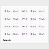 Sticker Rond Lettres grecques Phi Alpha Delta (Feuille)