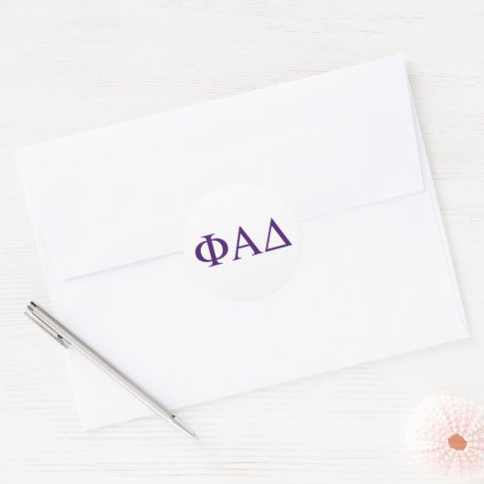 Sticker Rond Lettres grecques Phi Alpha Delta (Enveloppe)