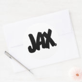 Sticker Rond Lettres JAX (Enveloppe)