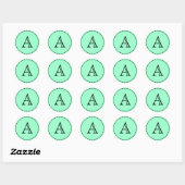 Sticker Rond Lettres monogrammes (Feuille)