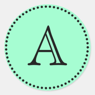 Sticker Rond Lettres monogrammes