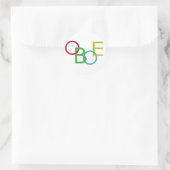 Sticker Rond Lettres OBOE (Sac)