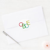 Sticker Rond Lettres OBOE (Enveloppe)