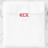 Sticker Rond Lettres Phi Sigma Kappa (Sac)