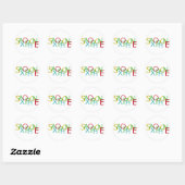 Sticker Rond Lettres SAXOPHONE (Feuille)