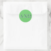 Sticker Rond Lettres vertes d'Alphi Chi Omega (Sac)