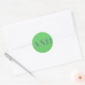 Sticker Rond Lettres vertes d'Alphi Chi Omega (Enveloppe)