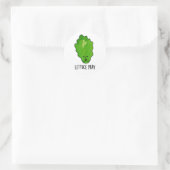 Sticker Rond Lettuce Pray Drôle Veggie Pun (Sac)