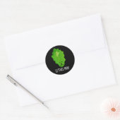 Sticker Rond Lettuce Pray Funky Veggie Pun Dark BG (Enveloppe)