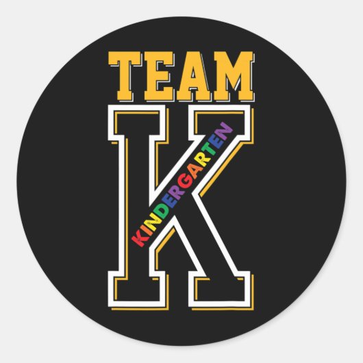 Sticker Rond L'Étudiant De La Maternelle K Retourne À L'École (Devant)