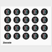 Sticker Rond L'étudiant enseignant de la journée de test (Feuille)