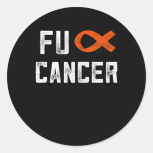 Sticker Rond Leucémie Cadeaux Pour Femmes Fck Cancer Chemo F Ca