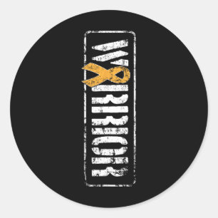 Sticker Rond Leucémie Cancer Awareness - Militaire Guerrier Rib