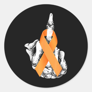 Sticker Rond Leucémie Cancer Doigt Moyen Sensibilisation à la l