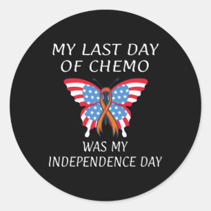 Sticker Rond Leucémie Cancer du Sang États-Unis Drapeau América