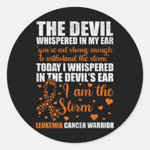 Sticker Rond Leucémie Cancer Warrier