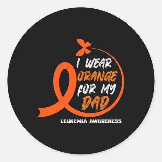 Sticker Rond Leucémie Chronique Sa Lutte Est Mon Combat Leucémi (Devant)