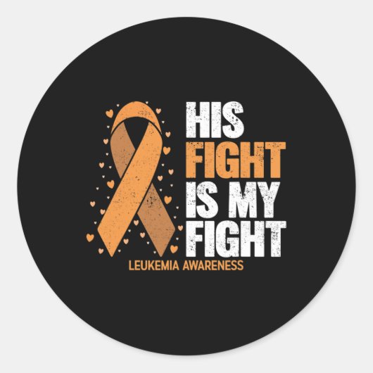 Sticker Rond Leucémie Conscience Son Combat Est Mon Combat Leuc (Devant)