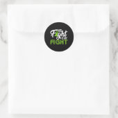 Sticker Rond Leucémie Conscience Son combat est mon soutien de (Sac)