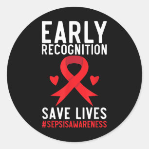 Sticker Rond Leucémie de sensibilisation au cancer du sang Lymp