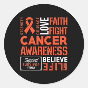 Sticker Rond Leucémie Lutter contre le cancer Ruban 5