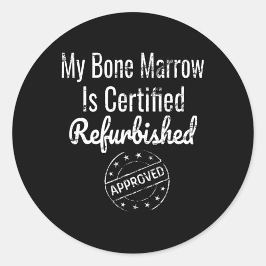 Sticker Rond Leucémie Moelle Osseuse Sensibilisation à l'anémie (Devant)