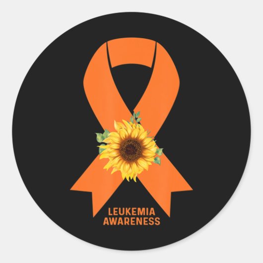 Sticker Rond Leucémie Survivante Lutter contre la leucémie (Devant)