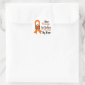 Sticker Rond Leukemia Orange Ribbon Hero Ma maman (Sac)